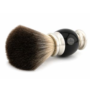 Pinceau à raser en bois avec poils de blaireau noir - Product Image 6