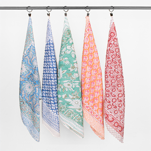 Trendy Unisex Luxury Cotton Multicolor <b>Square</b> <b>Scarf</b> Multi-Wear Bandana Handkerchief Floral Pattern Ethnic Four Seasons Wraps - Product Image 4