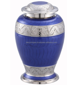 Pot de stockage de cendres commémoratives de produit de qualité supérieure urnes de cendres humaines urnes de crémation bleu principal urnes funéraires pour la décoration de la maison - Product Image 4