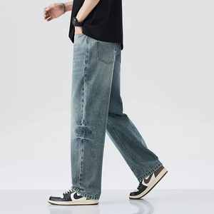 New Style Denim Jeans <b>Men</b> <b>Stretch</b> Straight Leg Business Formal Casual Breathable <b>Man</b> Cotton Jeans Pants <b>Men</b> Clothing Denim Pants - Product Image 1