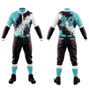 Ensemble d'uniformes de baseball avec maillot personnalisé (nom et numéro) et pantalon pour les sports scolaires ou de club, toutes tailles - Product Image 1