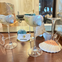 Copa de Vino Artesanal de Concha Marina, Decoración para el Hogar Inspirada en el Océano y Artículo de Regalo - Macy