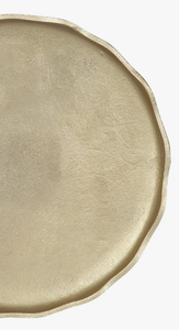 Plateau de service rond vintage de luxe moderne, style premium, avec pieds en métal et finition dorée, pour la décoration de la maison et de la table - Product Image 5