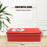 Boîtes en métal imprimées sur mesure pour l'emballage alimentaire, boîtes rectangulaires en étain, vente en gros
