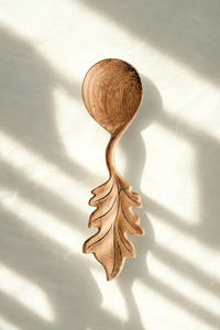 Leaf Spoon Coffee Mixing Wooden Spoon Dong Nai Aria Model for Kitchen Dining <b>Table</b> Parties by 99 Gold Data - Product Image 2