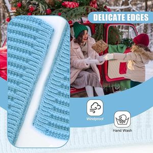 Anti-Wrinkle Unisex Knitted Scarf - Easy Care Winter Muffler - Custom Logo Soft Rib-Knit Travel <b>Neck</b> <b>Wrap</b> - Product Image 4