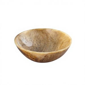 Handmade Polished Eco-Friendly Dishwasher Safe Resin Bowl <b>Green</b> Crackle Glaze Modern Luxury Design Stackable for <b>Food</b> Serving - Product Image 3
