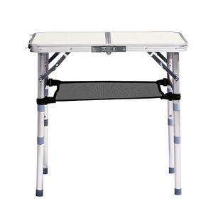 Tavolo da campeggio e picnic pieghevole in alluminio da 60 cm, 3 altezze regolabili, portatile e leggero per patio e esterni - Product Image 2
