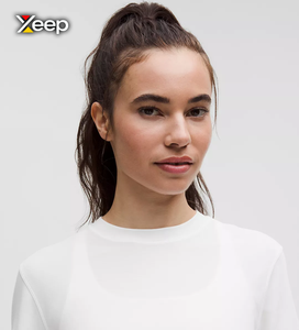 Camiseta Deportiva Ligera Informal para Mujer XEEP, Personalizable, Corte Holgado, Manga Corta, Transpirable, Cuello en V, Tejido de Punto con Letras - Product Image 3