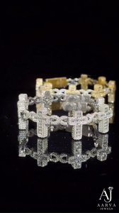 Bracelet cubain en argent sterling 925 avec perles d'eau douce, moissanite et chaîne en or rose glacé pour homme et femme - Product Image 4