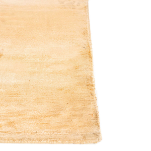 Tapis rectangulaire beige en viscose tissé à la main, tapis d'intérieur fait main, tapis de sol, décoration intérieure - Product Image 1