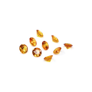 แซฟไฟร์สีส้มธรรมชาติแบบไม่ผ่านการปรับแต่ง ขนาด 3 มม. แซฟไฟร์สีส้มธรรมชาติทรงกลมเจียระไนสำหรับทำเครื่องประดับ - Product Image 3