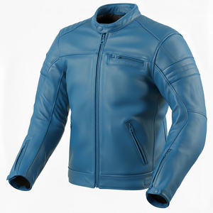 Chaqueta de Cuero Sintético PU para Hombre, Estilo Motero, Negra, de Invierno, con Cuello Alto, Resistente al Viento, Personalizada, de Alta Calidad, al por Mayor - Product Image 6