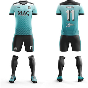 ชุดกีฬาฟุตบอลแบบสั่งทำพิเศษสำหรับการแข่งขัน ชุดเสื้อและกางเกงขาสั้นคุณภาพสูงสำหรับนักกีฬา ผู้ส่งออกเสื้อผ้าระดับพรีเมียม - Product Image 1