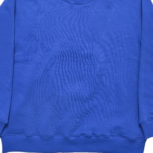 <b>Women's</b> Royal Blue Crew Neck Sweatshirt 100% Polyester Solid Color <b>Short</b> Sleeve Breathable Casual Spring Wear Regular Fit - Product Image 4