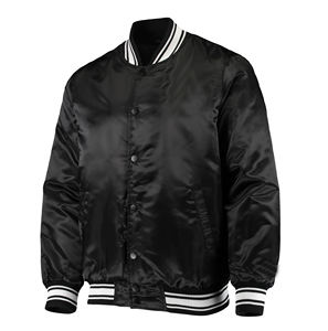 Chaqueta Varsity de Satén con Cierre Completo, Ropa Deportiva, Chaqueta Universitaria Personalizada con Letras Bordadas, Chaqueta Varsity de Seda - Product Image 4