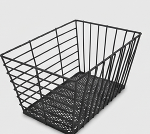 Modern Metal <b>Wire</b> <b>Storage</b> <b>Basket</b> Rectangle Stackable For Multi-Purpose Neatening And Organization Elegant Home Essential - Product Image 1