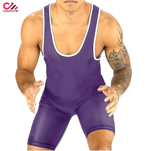 Combinaisons de lutte en spandex/polyester de haute qualité fabriquées au Pakistan avec des caractéristiques respirantes et à séchage rapide, étiquette privée pour la vente en ligne - Product Image 1