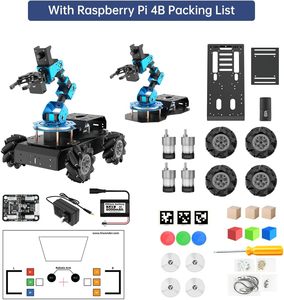 ชุดแขนหุ่นยนต์ Raspberry Pi AI พร้อมระบบ FPV Vision, แขน 6DOF และแชสซี Mecanum แบบ 4WD - Product Image 6