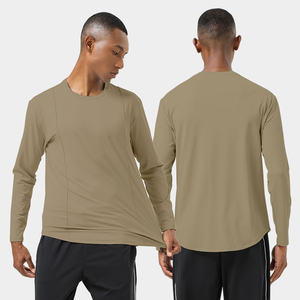 Chemises respirantes d'été à séchage rapide, coupe ajustée, t-shirts de sport à manches longues pour hommes, vêtements de musculation et de fitness - Product Image 6