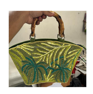 Sac à bandoulière en toile de style bohème pour femme Messenger perlé de créateur pour la plage Soirée Sac à provisions Inde Broderie Sac - Product Image 2