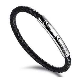 Bracelet de mode polyvalent en cuir véritable VERGO pour hommes et femmes avec fermeture magnétique - Product Image 1