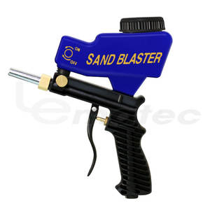 Portable Home DIY Mini Blasting Sand Blasting <b>Gun</b> Anti-rust Adjustable Gravity Feed LEMATEC AS-118 ABS 600cc 90 PSI Operating - Product Image 1