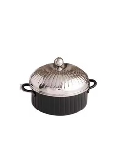 <b>Top</b> Class Quality Casserole Hot Pot Black White Mosaic <b>Checkered</b> Pattern Metal Lid Dish For Wedding Table <b>Top</b> Casserole Hot Pot - Product Image 5