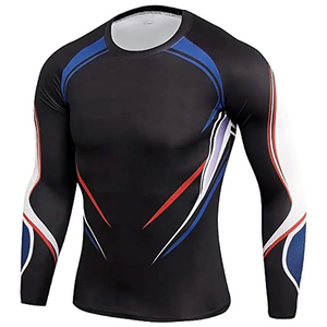Rashguard de Estilo Único y Transpirable, de Alta Calidad, en Spandex/Poliéster, Manga Larga, para Fitness, para Hombre, Servicio OEM - Product Image 2