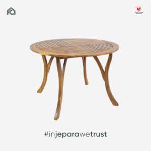 Kirana <b>Round</b> Solid Teak Wood Dining <b>Table</b> Outdoor <b>Patio</b> Garden Furniture Bistro Cafe <b>Table</b> Jepara Indonesia - Product Image 3