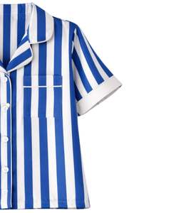 Conjunto de Pijama de Satén Rosa Personalizado para Mujer, Manga Corta, con Botones, Estilo Seda, Ropa de Dormir de Dos Piezas con Pantalones Cortos - Product Image 3