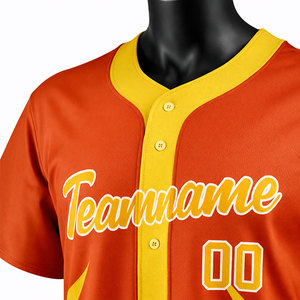 Men <b>Baseball</b> Uniform Shirt Button Front Athletic Team Apparel Supplier Wholesale OEM ODM - Product Image 2