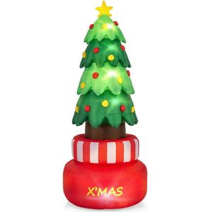 Albero di Natale Gonfiabile Rotante da 2,4 Metri per Esterni, Decorazione Natalizia da Giardino con Luci LED Integrate e Sacche d'Acqua - Product Image 1