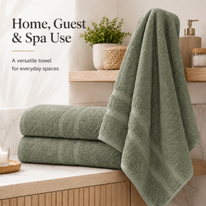 Ensemble de serviettes de bain de luxe en coton biologique 100% coton de qualité supérieure, ultra douces, à séchage rapide, pour hôtel, salle de sport, spa. - Product Image 4