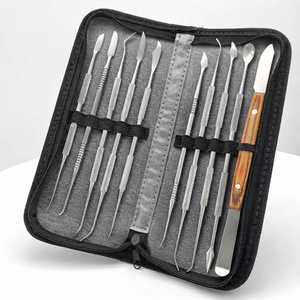 10pcs/<b>set</b> Metal Manual Dental Wax Carving Tools Spatula <b>Plaster</b> Knife Practical Versatile Teeth Whitening Kit Dentistry - Product Image 5