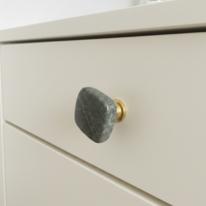 Poignée de meuble AG Elements en marbre vert poli, carrée, minimaliste, durable, pour commode de cuisine, tiroir, 3,7 x 5,5 cm - Product Image 3