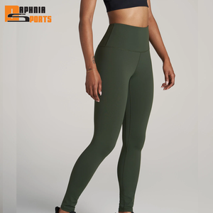 Leggings de sport et de yoga taille haute personnalisés en gros pour femmes, en polyester doux, avec poche, pour la gym et le fitness - Product Image 4