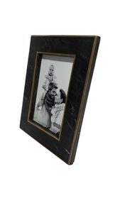 Stone Era Premium <b>Black</b> Marble <b>Photo</b> <b>Frame</b> with Gold Brass Edge Detail for Lightweight Wall Mount Handmade Gift - Product Image 5