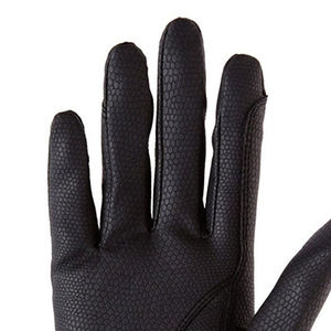 Guantes de montar de piel sintética para hombre, color sólido, agarre completo para los dedos, ribete rojo, ajuste regular - Product Image 5