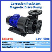 Pompa Air Sentrifugal Magnetik Tanpa Seal KDE-M16 2-1/2 Inci Flens 840 L/mnt 1.5 kW untuk Sirkulasi Kimia Anti Korosi