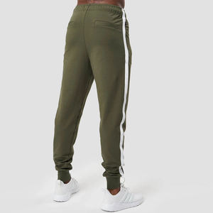 <b>Men's</b> <b>Navy</b> Cotton Sweatpants Side Stripe Elastic Waist Drawstring Casual <b>Joggers</b> Breathable Quick Dry Lightweight Winter Wear - Product Image 5