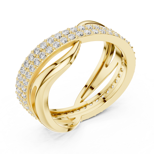 Luxury Women's Yellow <b>Gold</b> Diamond Bracelet Round Brilliant Cut Natural White Diamonds Wedding Jewelry <b>Bangles</b> - Product Image 4