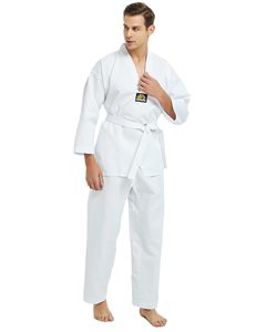 ชุดเทควันโดออกแบบเองได้ ผ้าโพลีคอตตอน ระบายอากาศได้ดี น้ำหนักเบา ทนทาน ชุดฝึกซ้อม คอวี สำหรับผู้ชายและผู้หญิง - Product Image 5