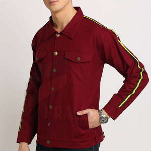 Wholesale Custom Logo Winter Men's <b>Denim</b> Jeans <b>Jacket</b> 100% Cotton Breathable Eco-Friendly Vintage Style Outdoor Use - Product Image 2