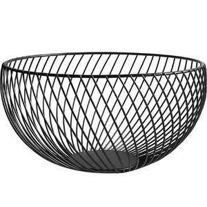 Cesta de Frutas de Alambre de Hierro con Base Estilo Pedestal, Cesta de Metal con Recubrimiento Negro, Resistente al Óxido, Fácil de Transportar, Cestas de Almacenamiento para Cocina - Product Image 4