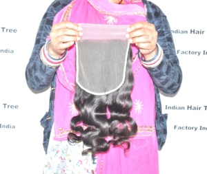 Extensions de cheveux humains pour femmes indiennes, ondulation naturelle 7*7, cuticules alignées, double tirage à la machine, pour tissage et tressage - Product Image 1