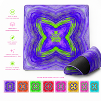 Alas Meja Mahjong Lipat Modern Warna-warni Neon Asli 33 Neoprene Anti-Selip Sentuhan Lembut Warna Turquoise Musim Panas