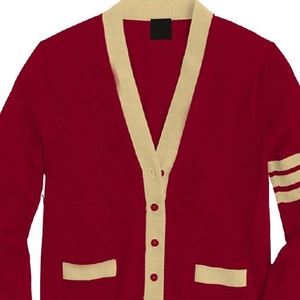 Cárdigan de punto con cuello en V extragrande, bordado, último diseño, para mujer, con bolsillos, holgado - Product Image 2