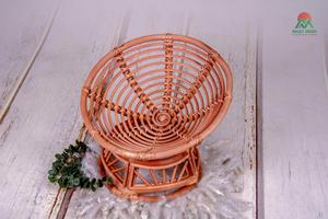 A rustic rattan baby <b>stroller</b> set <b>for</b> newborns and <b>toddlers</b>. A prop <b>for</b> newborn photography.Papasan chair - Product Image 3
