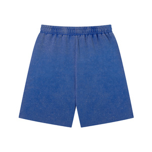 Shorts Bermuda de Cintura Alta para Mujer, Color Sólido, Algodón, Casuales, con Bolsillos, Cierre de Botones, Corte Regular, Azul Claro - Product Image 3